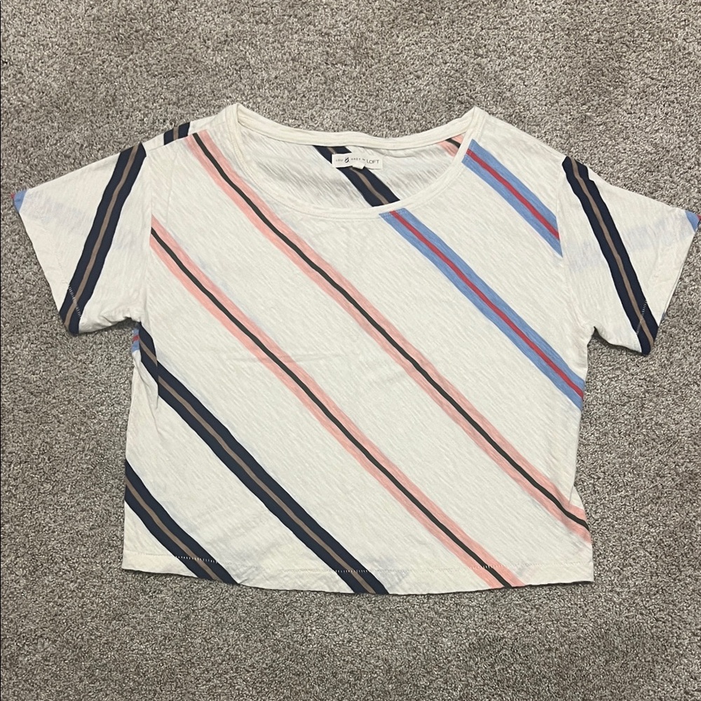Lou & Grey Striped Boxy Crop Top